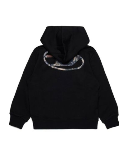 Diesel Logo-print Cotton Jacket In Black