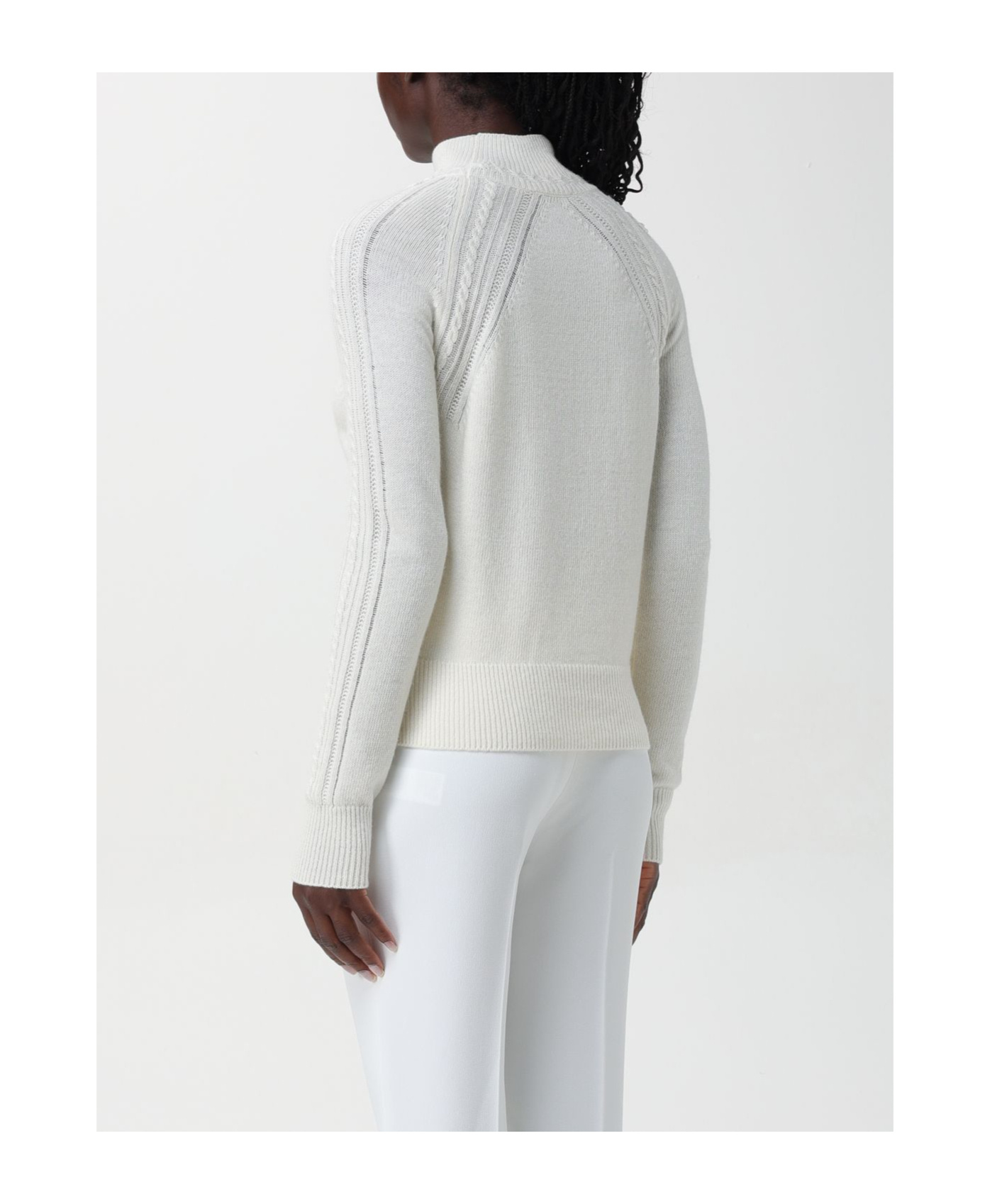 Ermanno Scervino Turtleneck Sweater In White