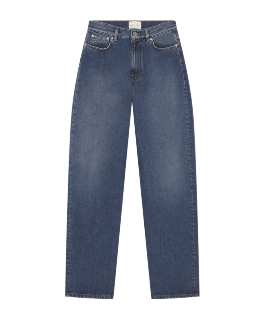 Loulou Studio Belt Ring Denim Trousers In Blue