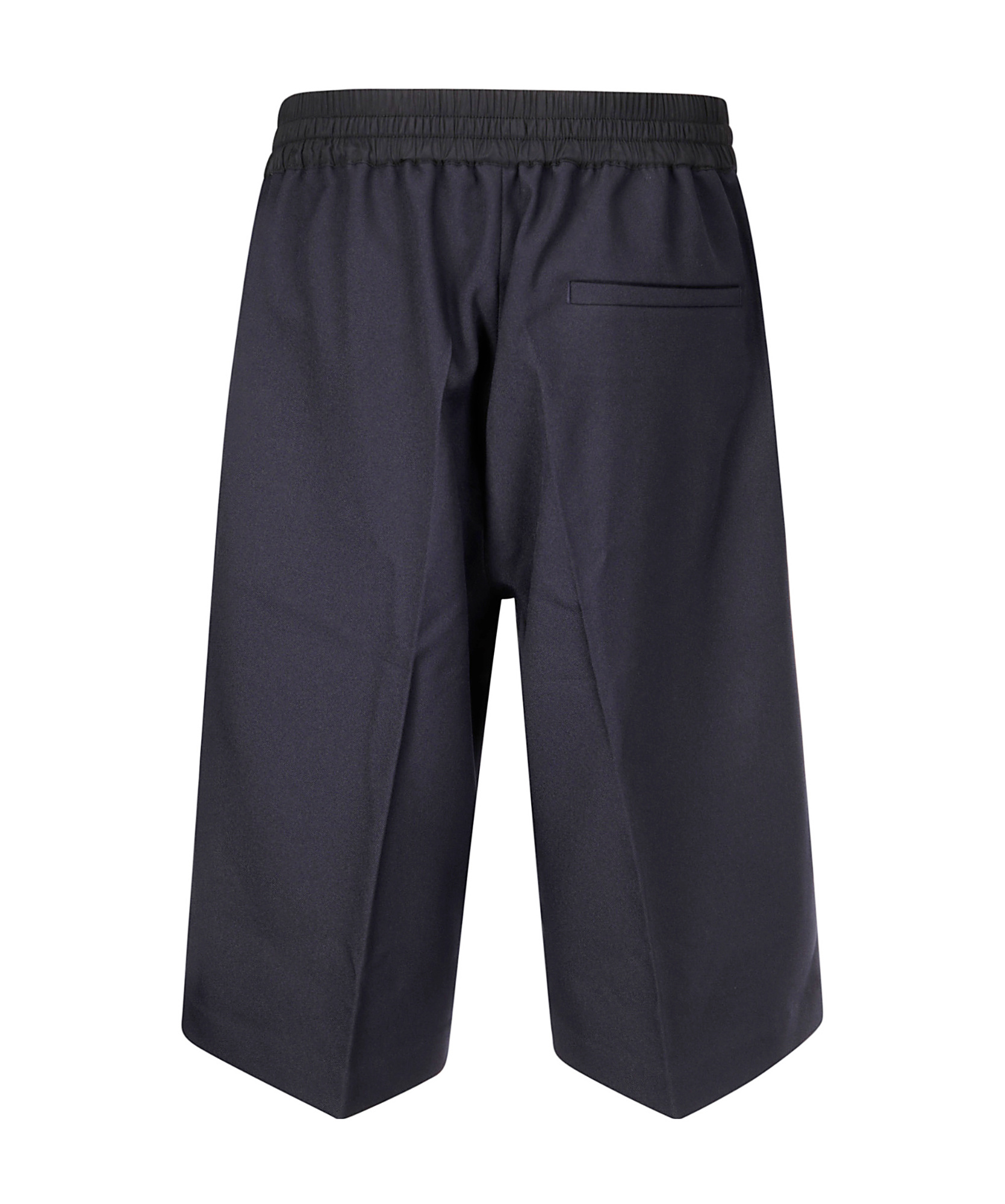 Studio Nicholson Oversized Bermuda Shorts With Elastic Waist In Blue