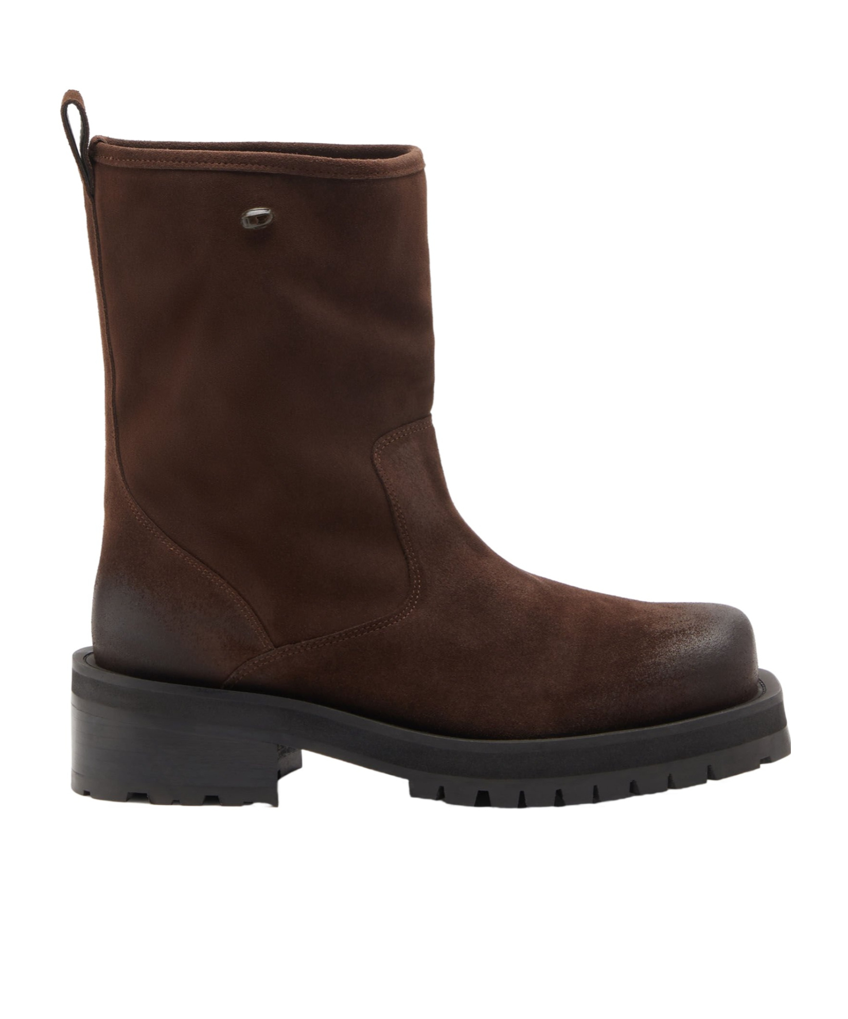 Diesel D-texan Suede Boots In Brown