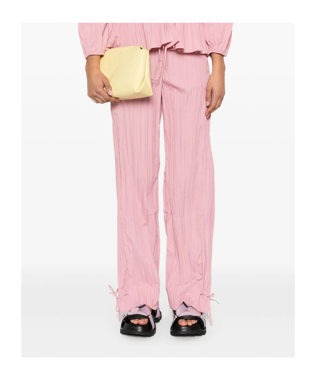 Shop Stine Goya Tie-fastening Loose Trousers In Pink