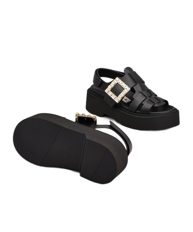 Roger Vivier High Strass Sandal Platform Chunky Sole