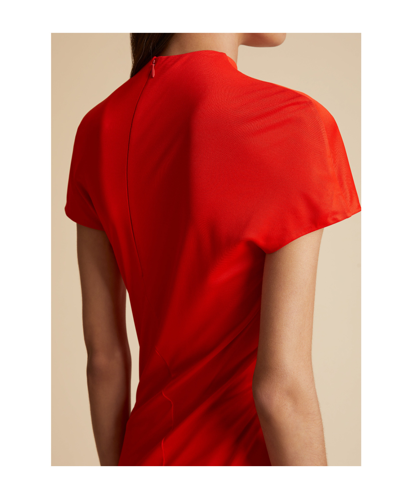 Khaite Short-sleeved Dress In Red