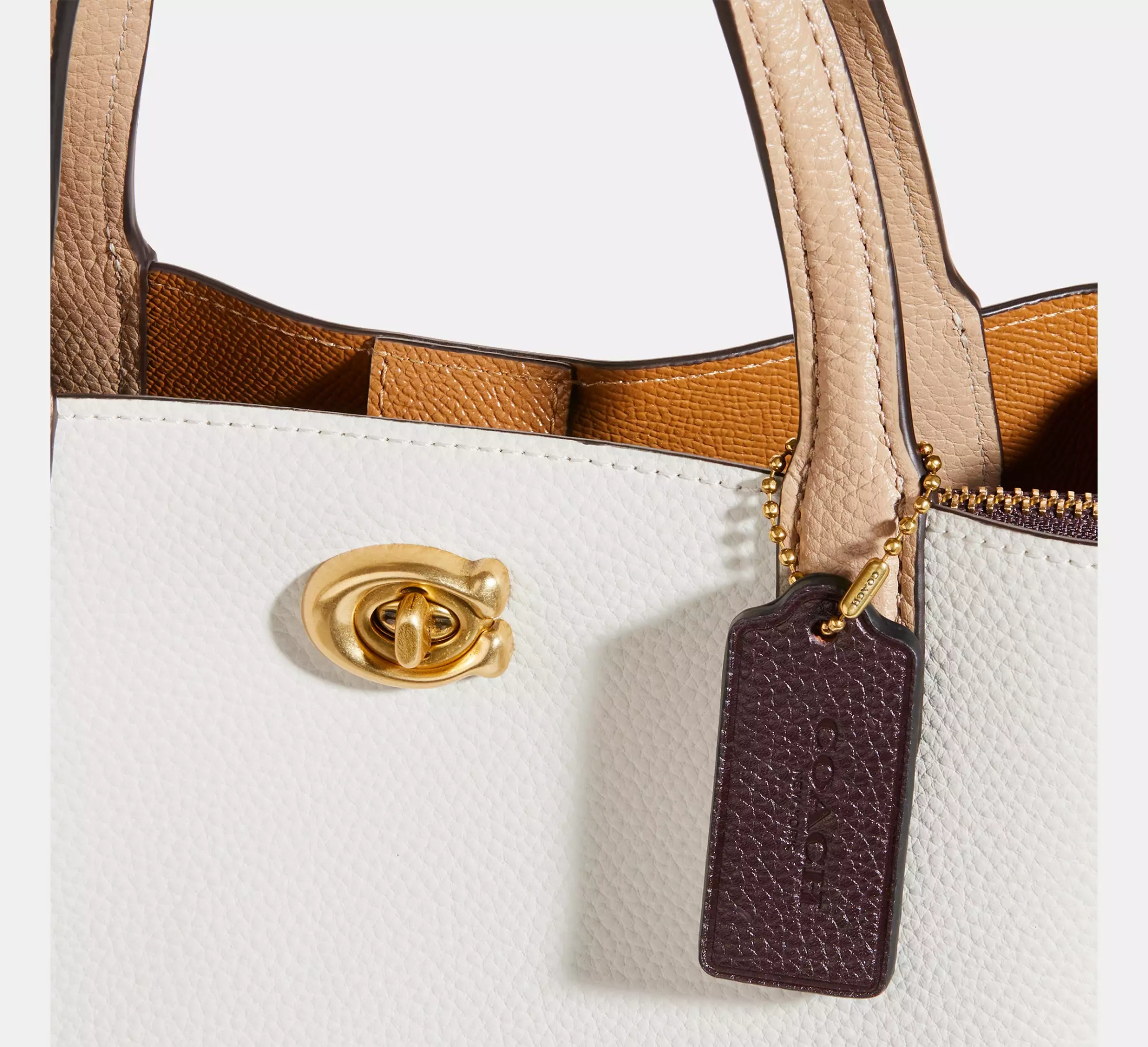 Coach Willow Twist-lock Tote Bag In White