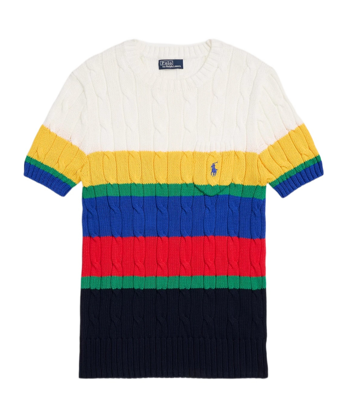 Shop Polo Ralph Lauren Cable-knit Top In Multicolor