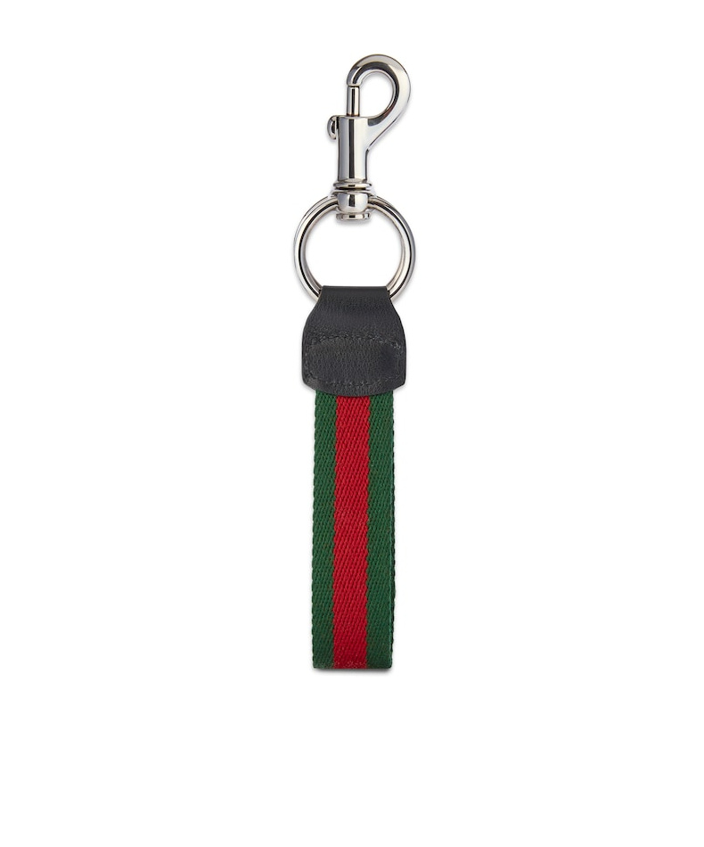 GUCCI GUCCI WEB KEYCHAIN