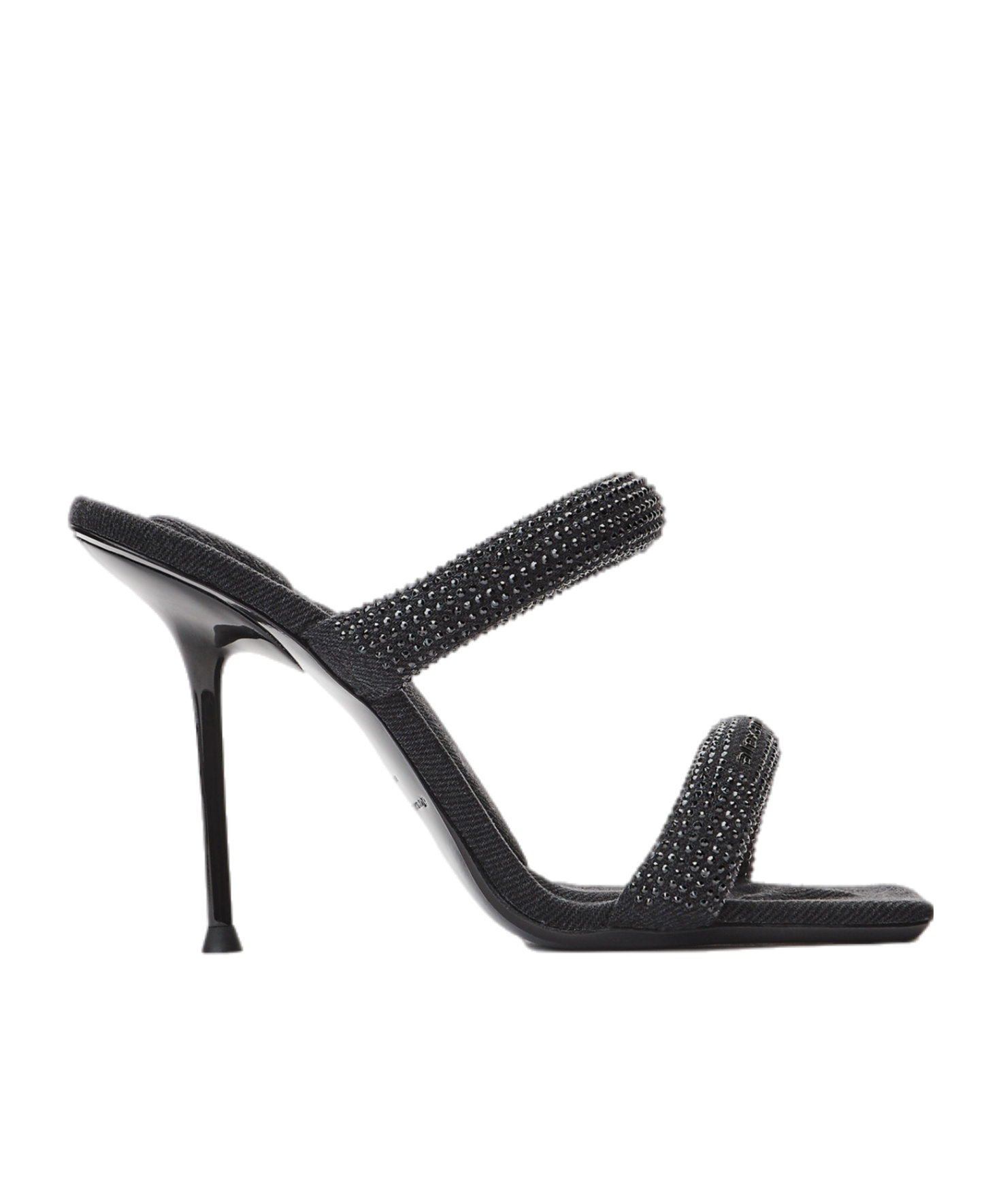 Alexander Wang Navy Julie 105mm Nylon Tubular Heeled Sandals In Uniform Blue