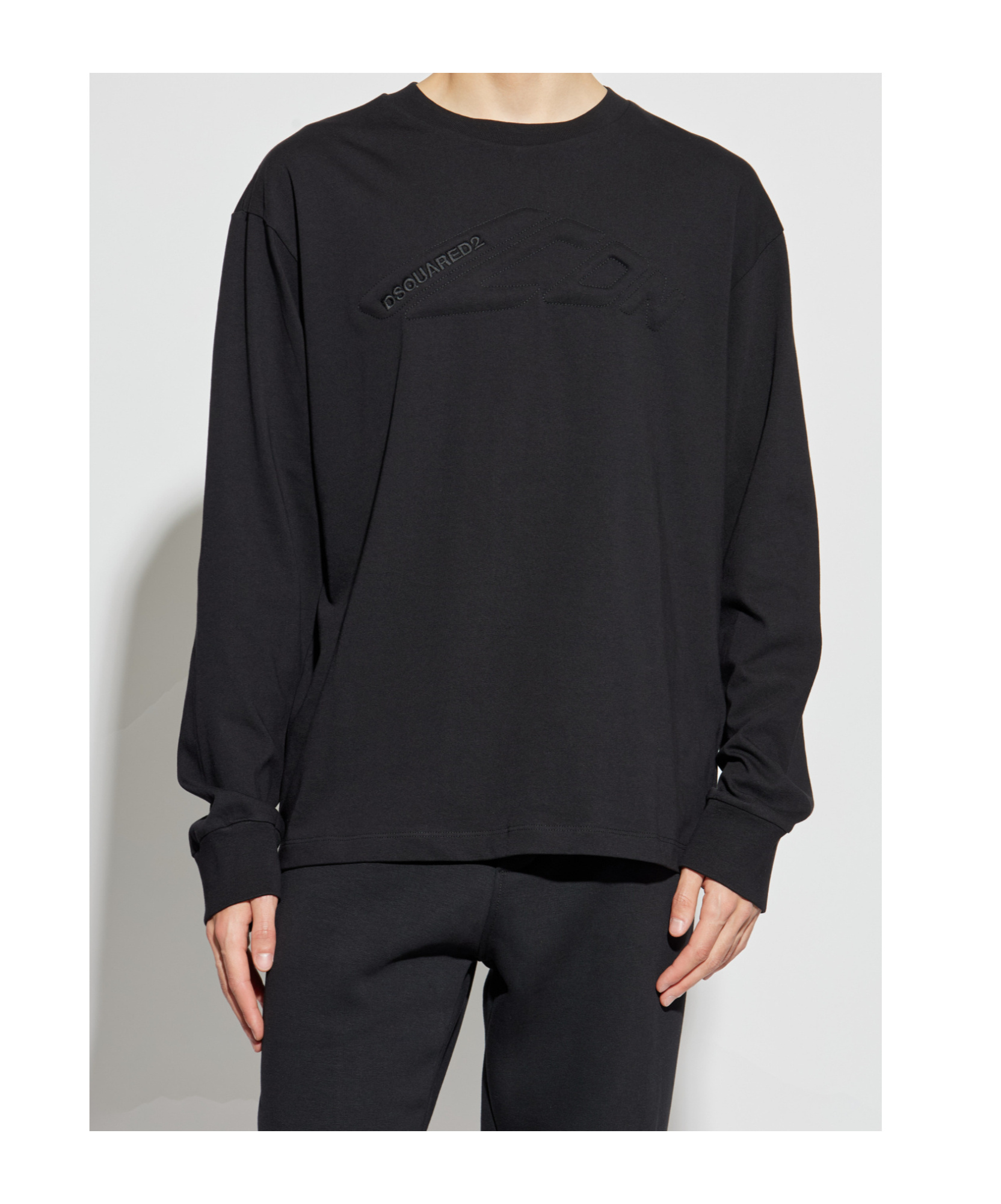 Dsquared2 Logo-embellished Long-sleeve T-shirt In Blue