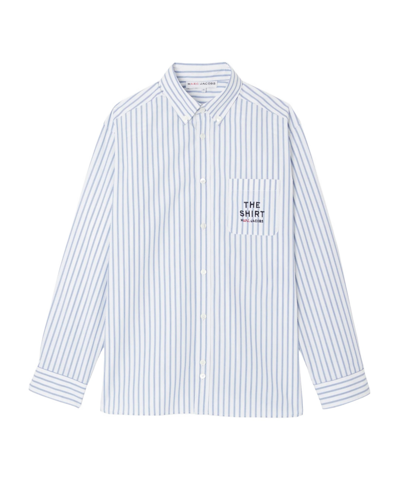 Apc A.p.c. Embroidered Oxford A.p.c. X Marc Jacobs Oversize Shirt In White