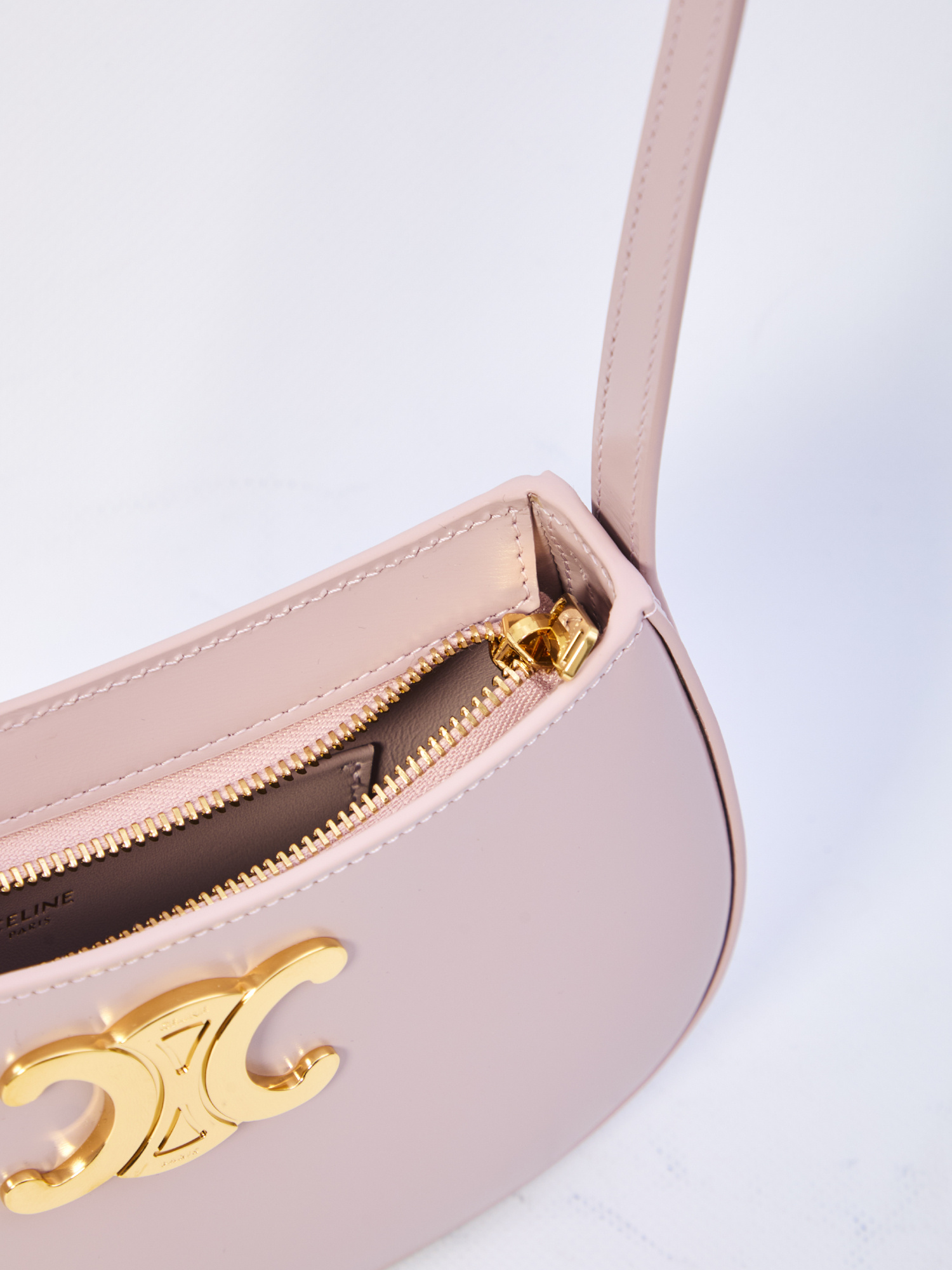 Celine Women Tilly Medium Leather Shoulder Bag In Brown