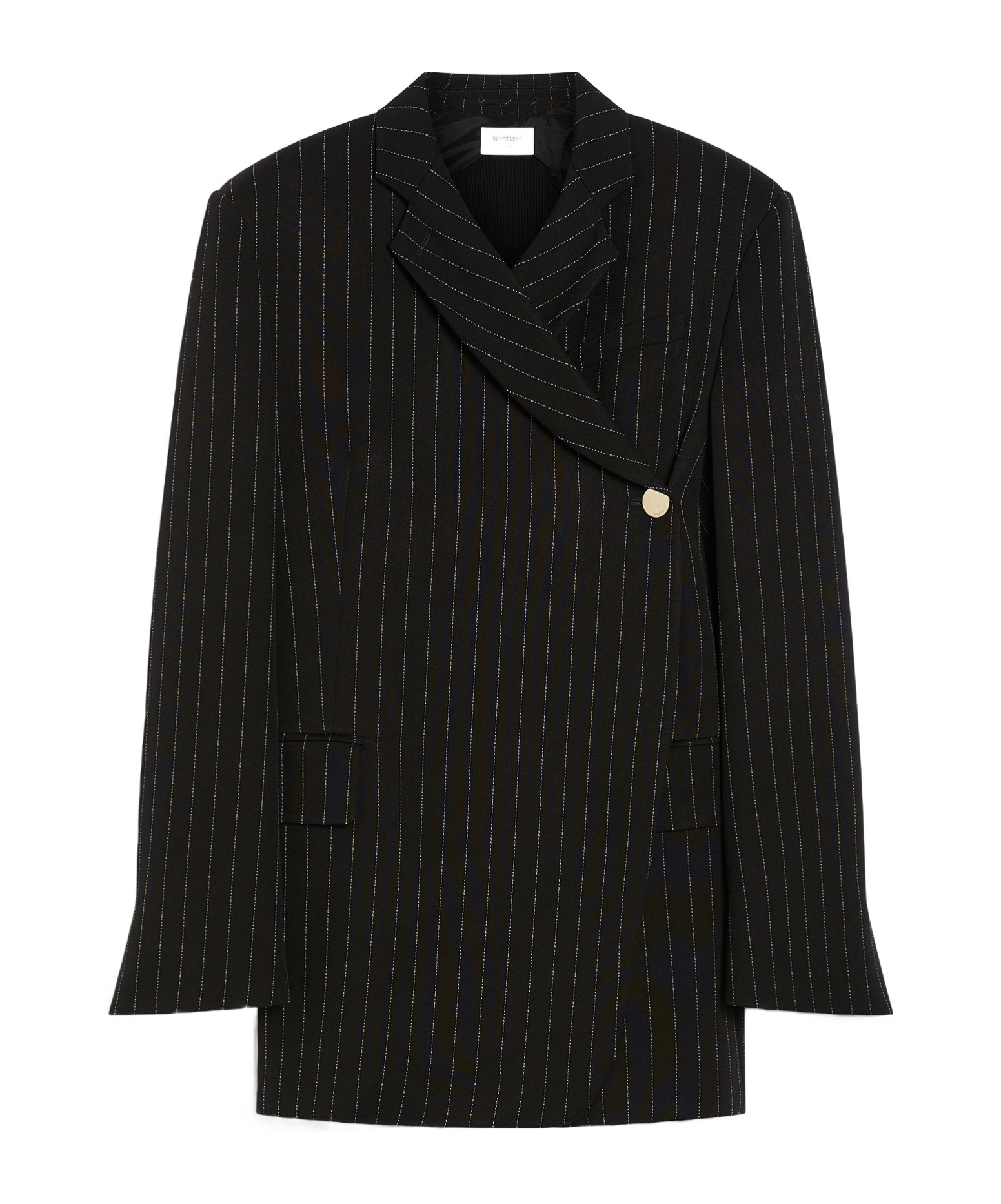 Sportmax Long-sleeved Suit Coat In Black