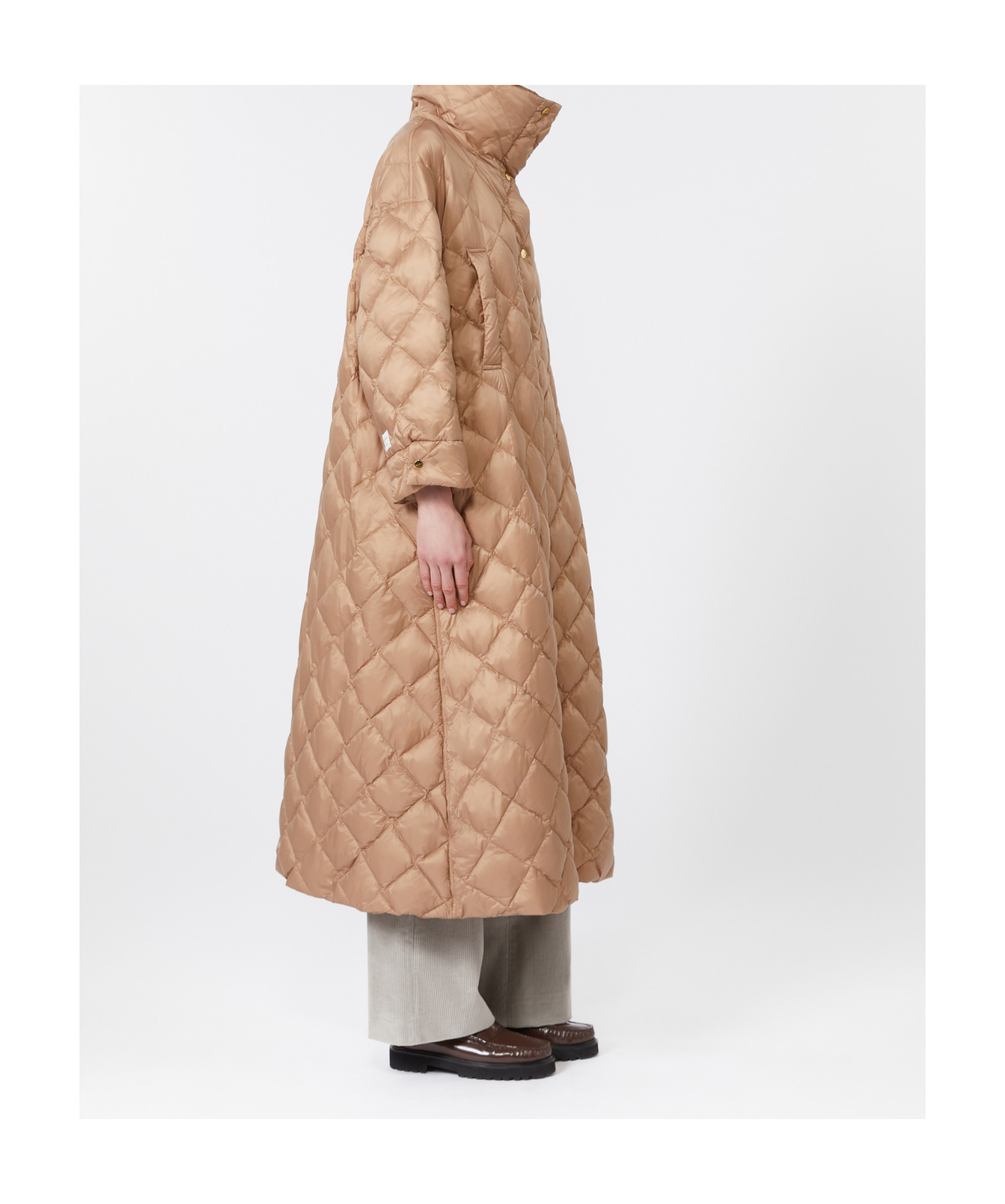 Max Mara Long-sleeved Cotton Jacket In Brown