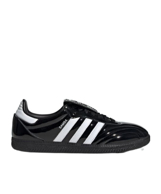 Adidas Originals Samba Lt Leather-trimmed Patent-leather Sneakers In Black