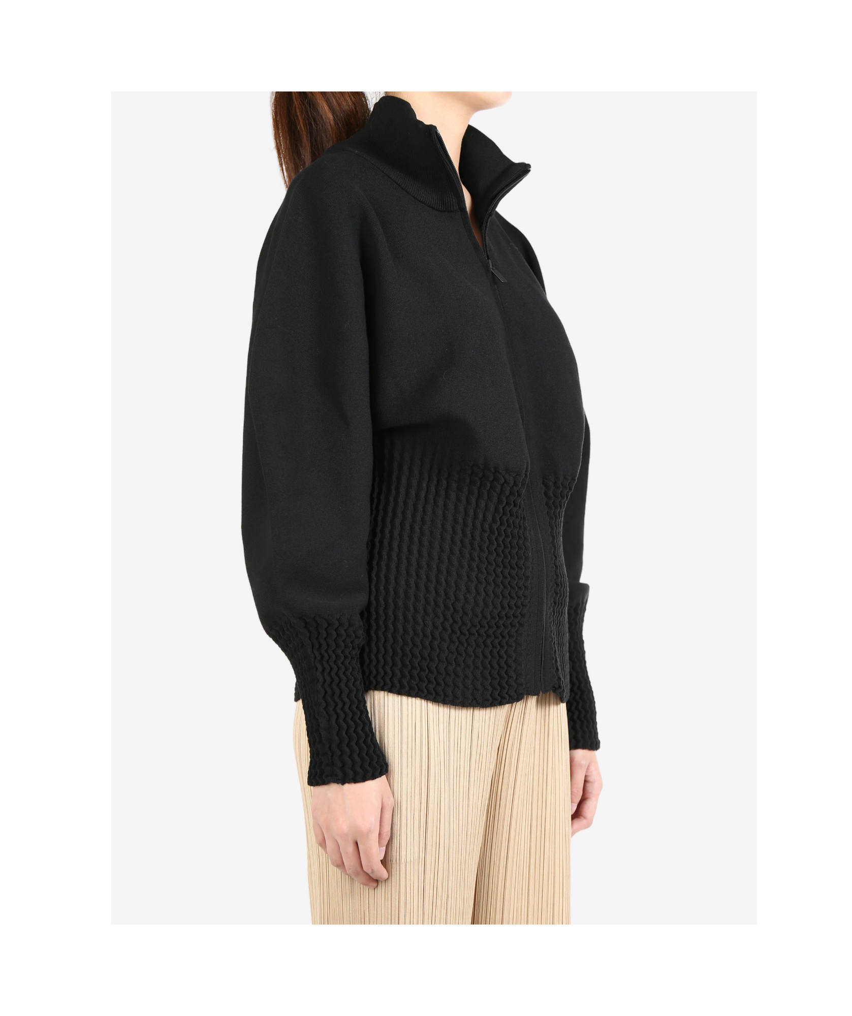 Shop Issey Miyake High-neck Jacket In Black