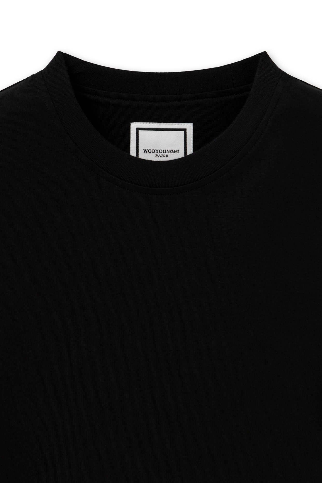 Wooyoungmi T-shirt With Floral Pattern On The Back In Black