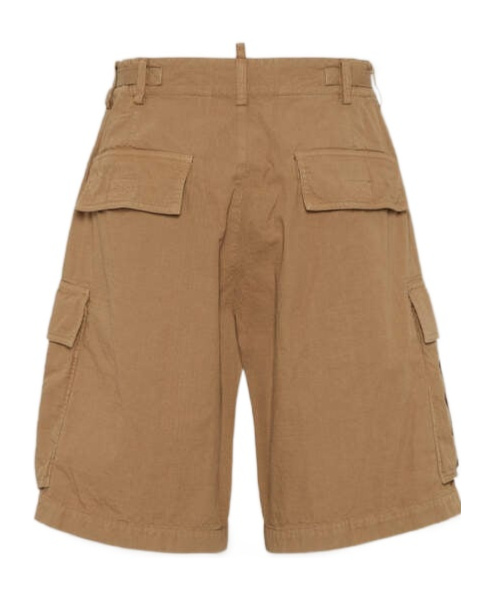 Dsquared2 Cotton Cargo Shorts In Brown