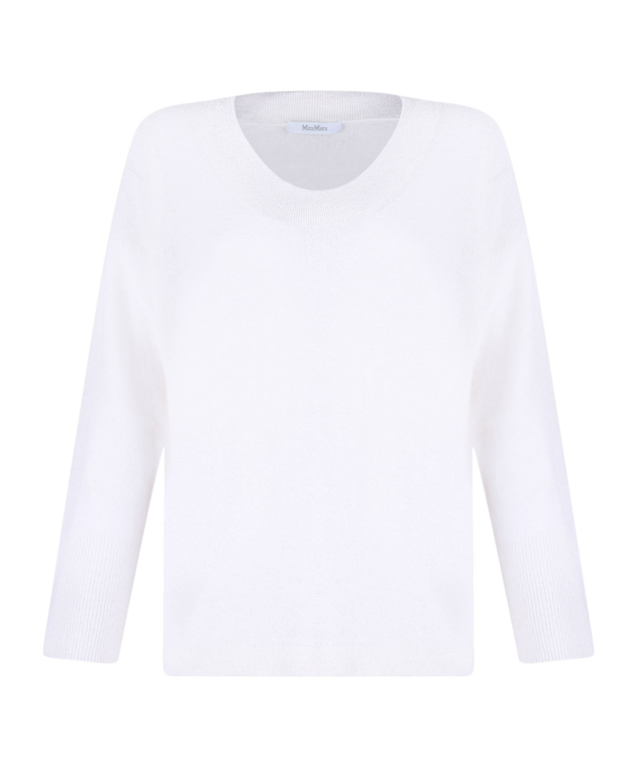 Max Mara Long Sleeve Sweater In White