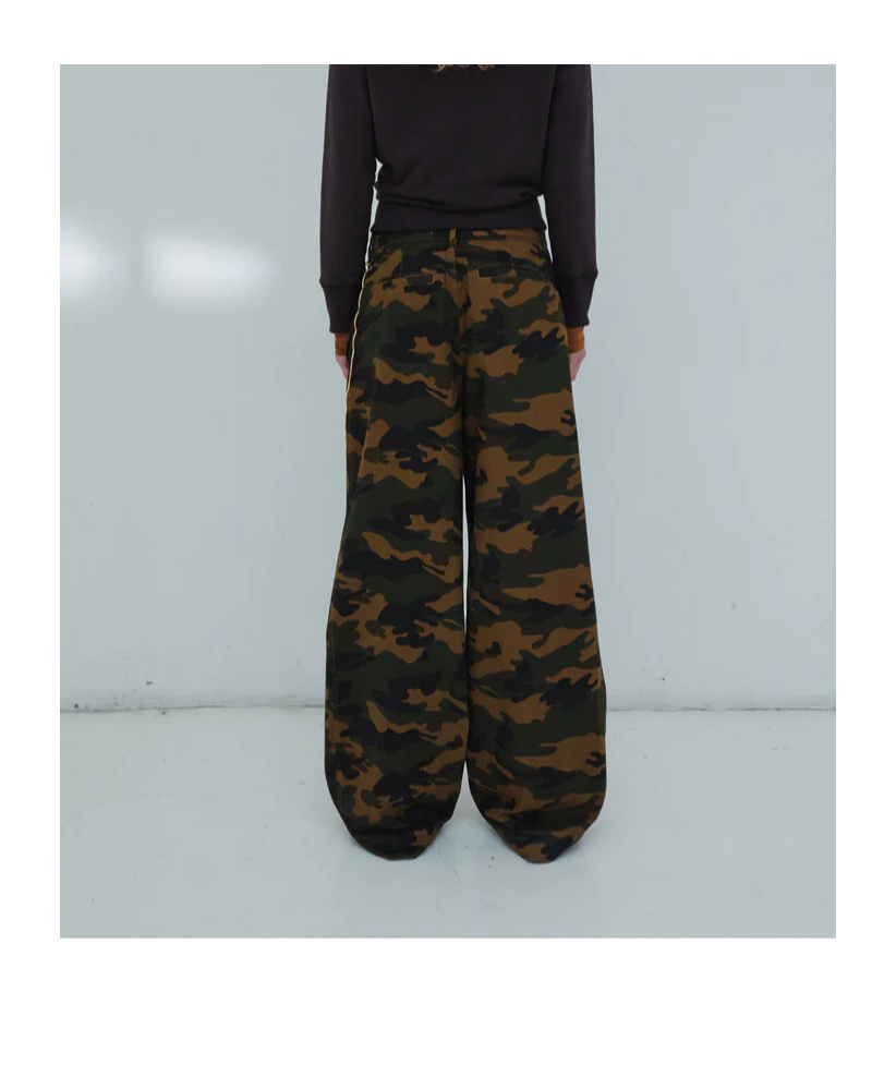 Darkpark Danielle Pants In Camouflage Cotton In Green