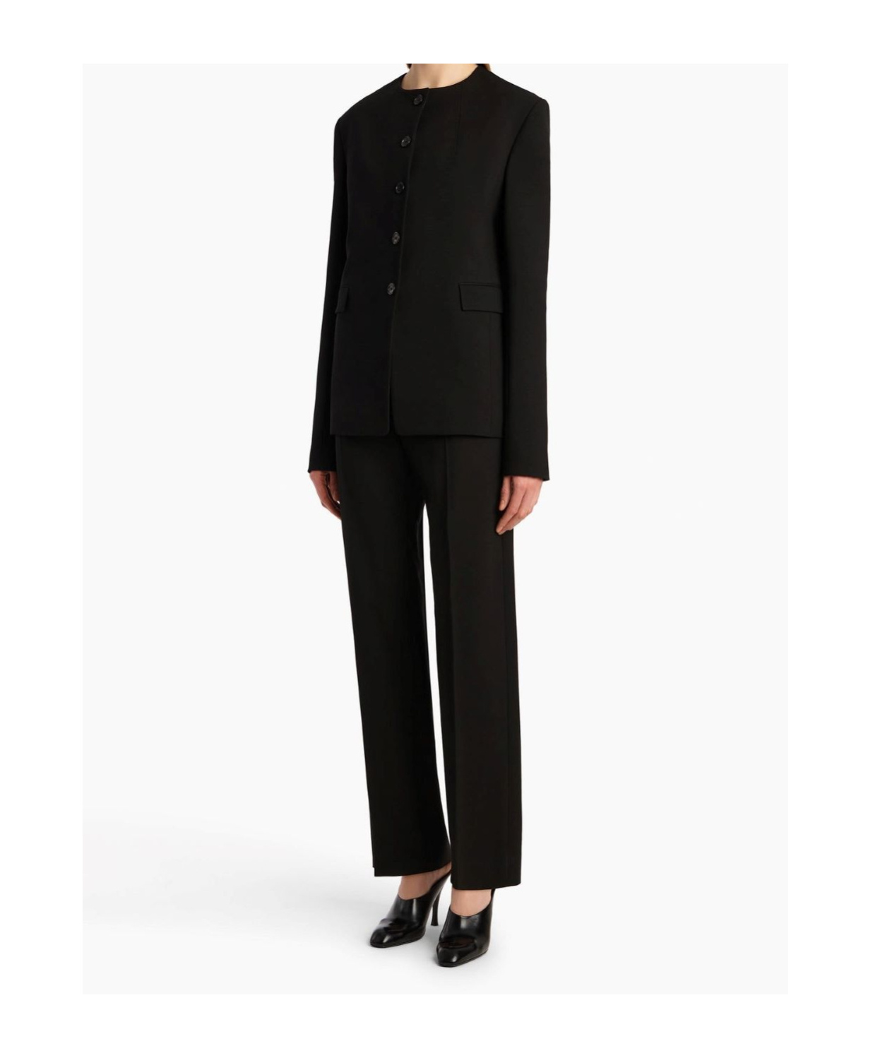 Khaite Callen Wool Track Pants In Black