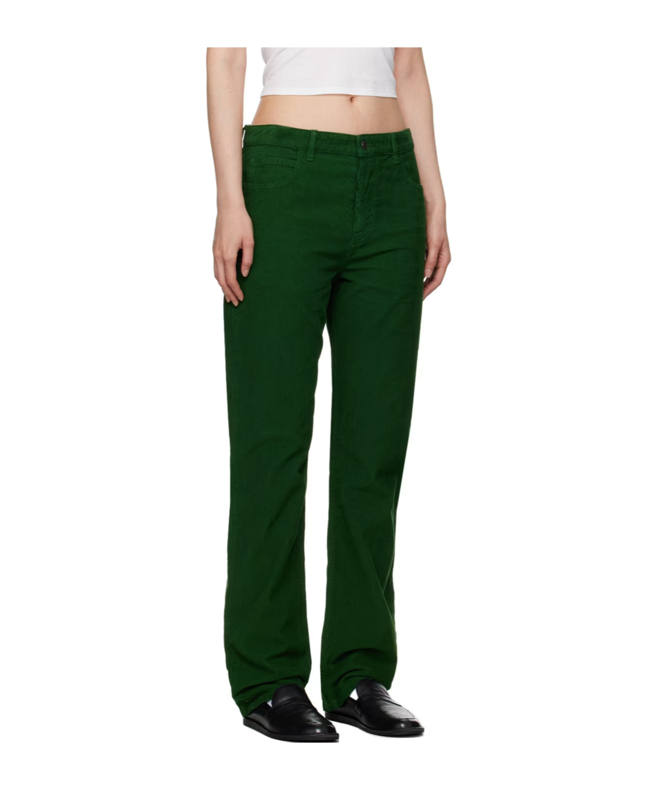 Shop The Row Waist Belt, Ring And Pocket Casual Pants In Green