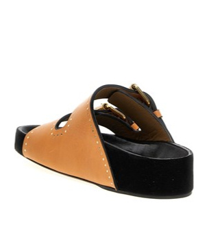 Isabel Marant Open Toe Flat Sandals In Brown