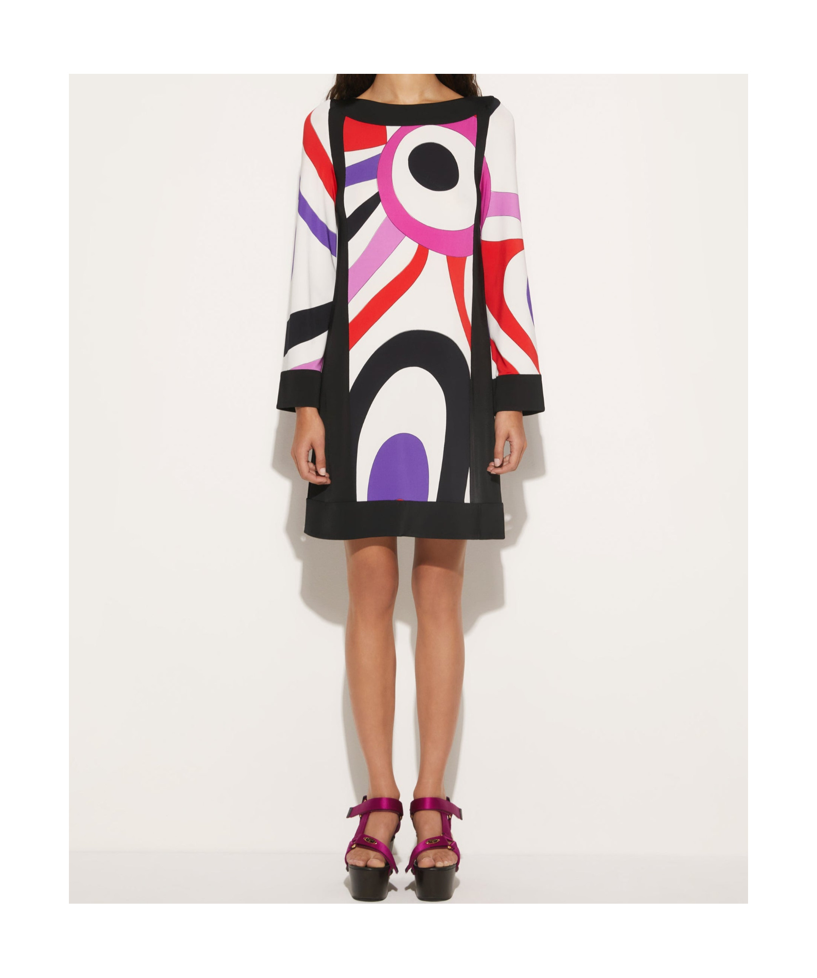 Emilio Pucci Viscose Mini Dress In Black