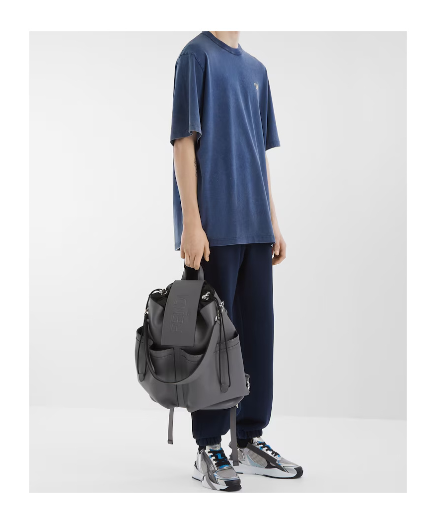 Fendi Logo Details Sweatpants In Blue