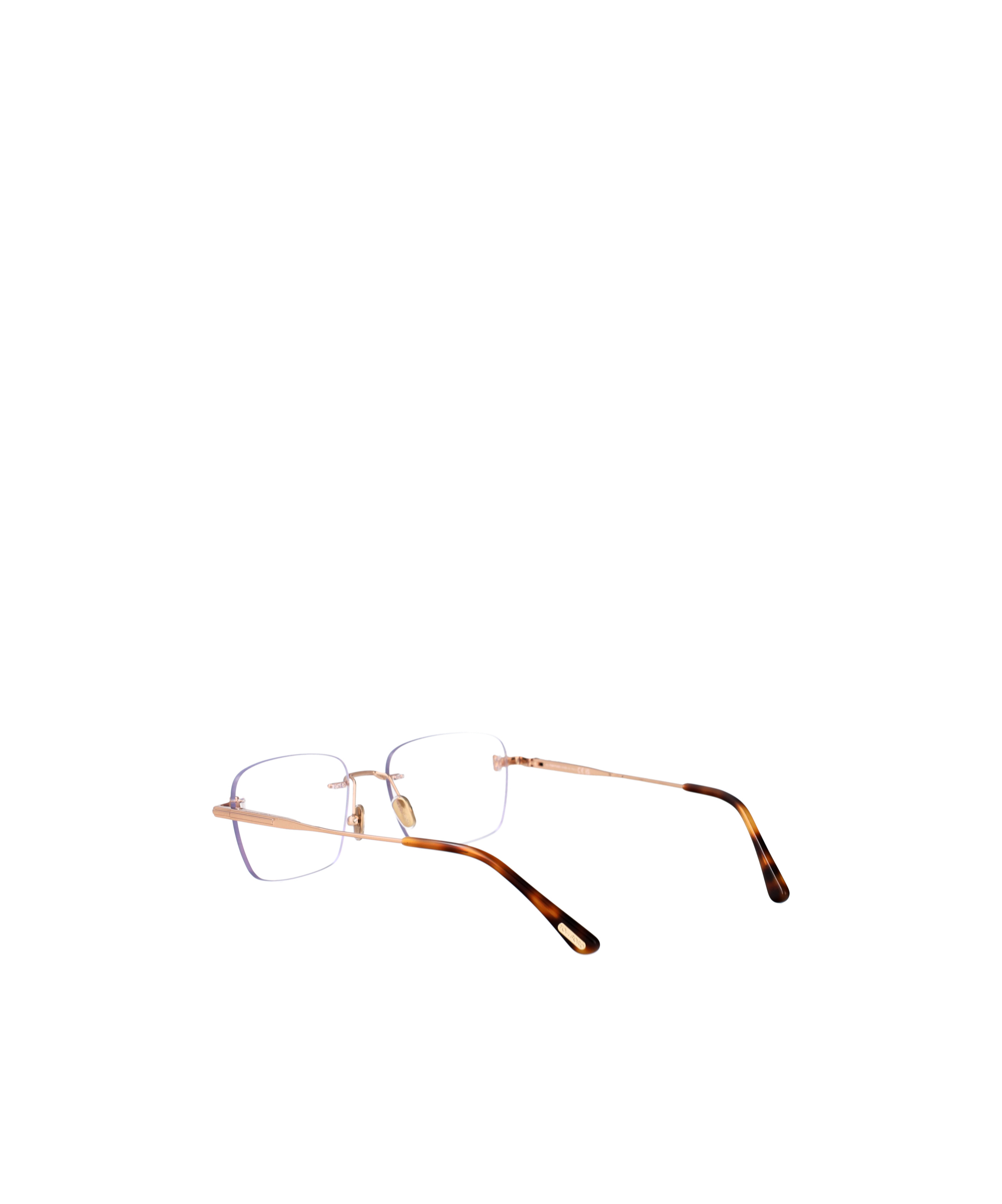 Tom Ford Rectangle Glasses In Gold