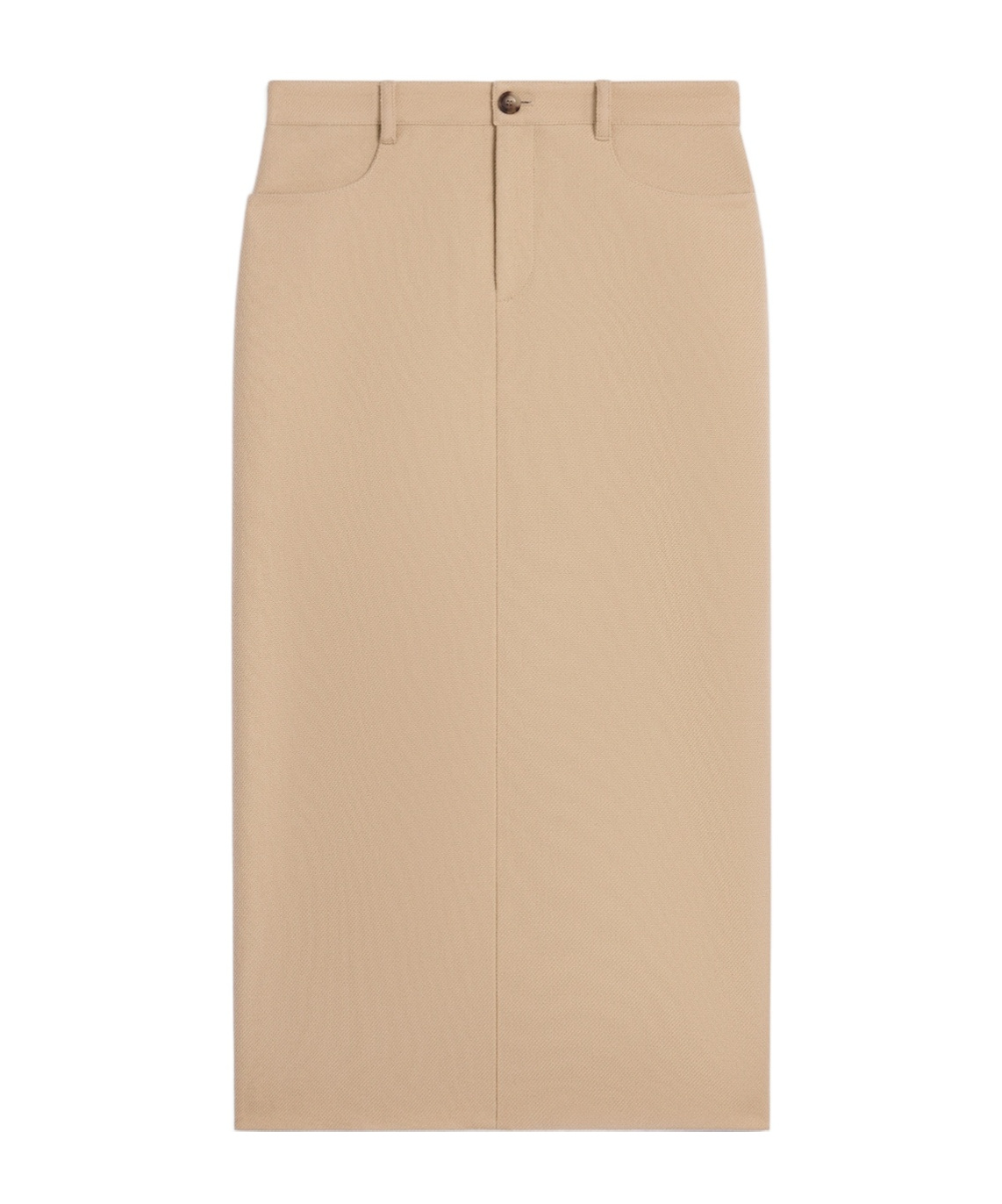 Celine Pencil Skirt In Cashmere Mohair Natté In Brown