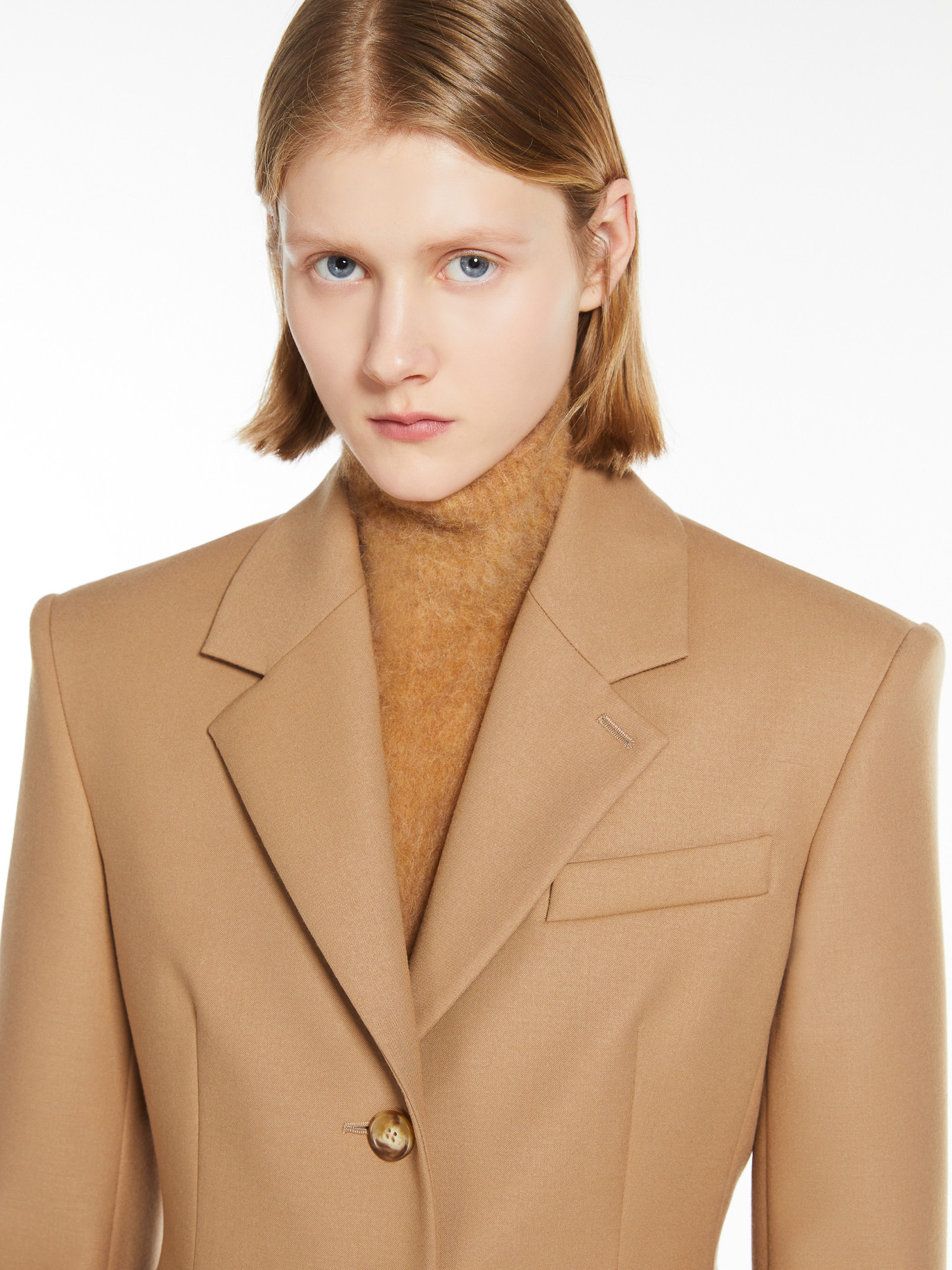 Sportmax Wool Blend Tailored Fit Jacket In Brown