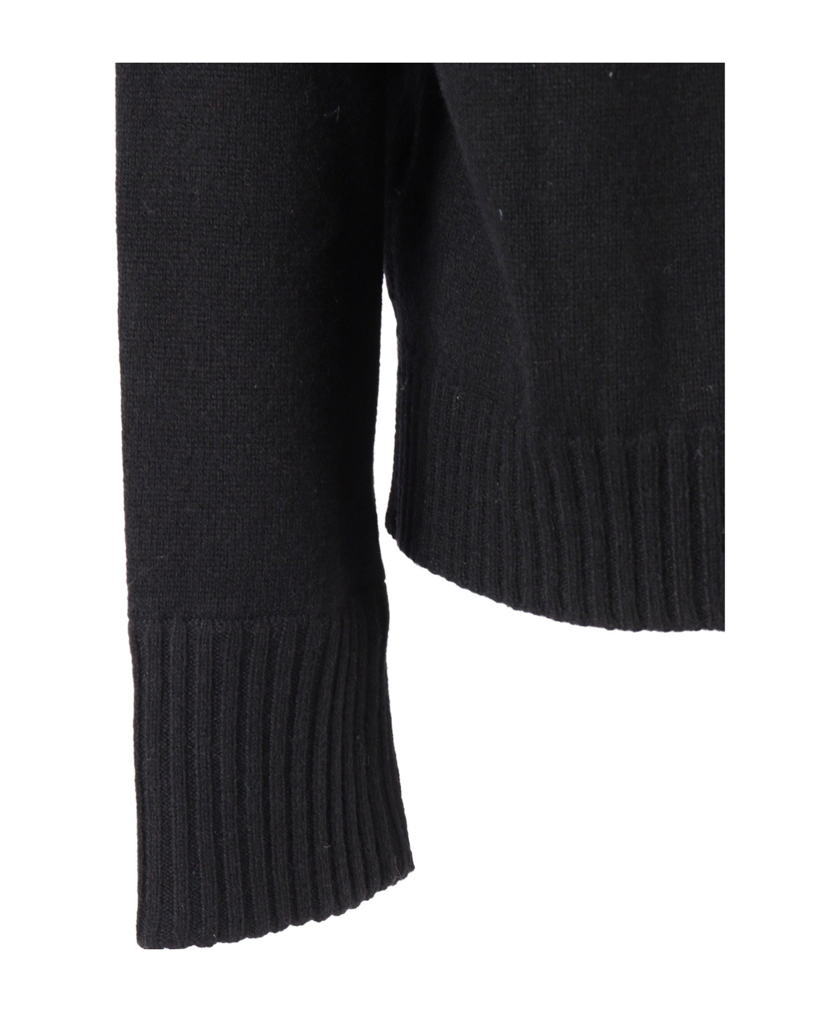 Kangra Cashmere Sweater With Rhinestone Trimmings On The Cuffs In Black