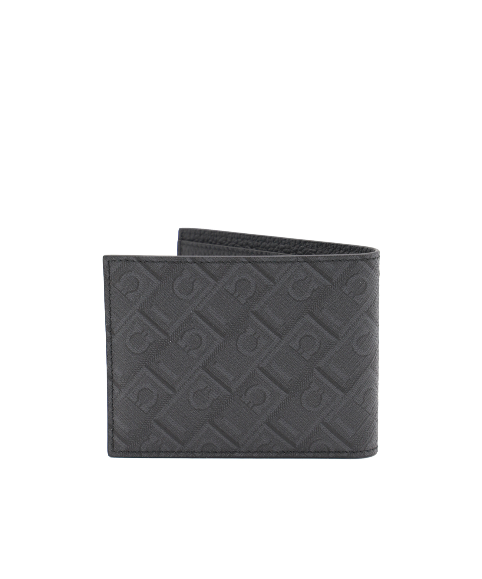 Ferragamo Double-fold Wallet In Black