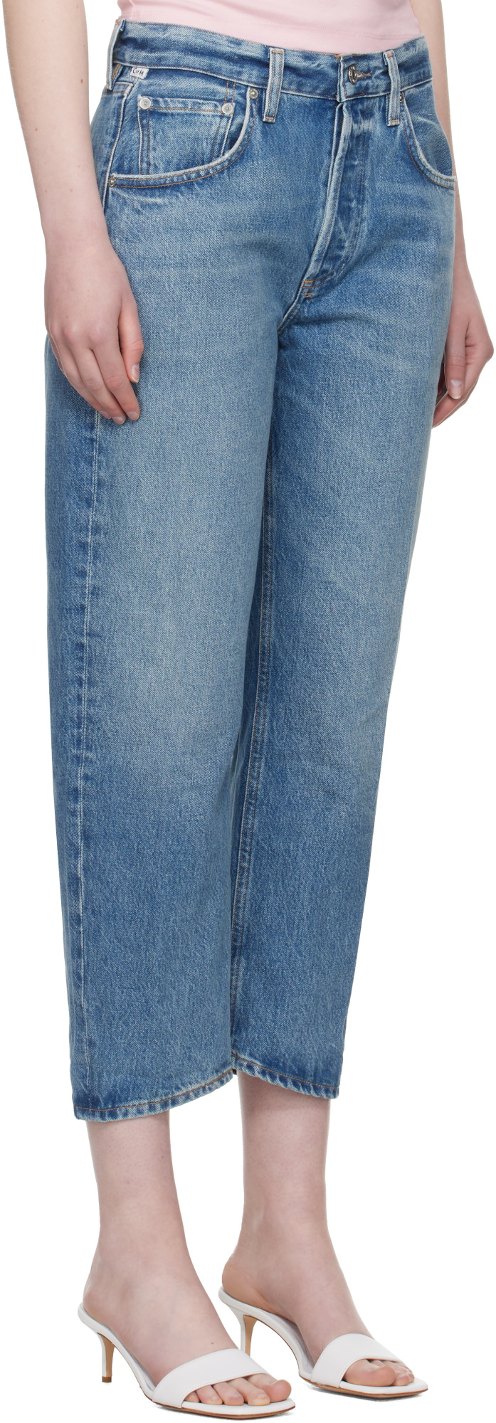 Citizen Of Humanity Delfina Jeans Five-pocket Design Belt Loops In Blue