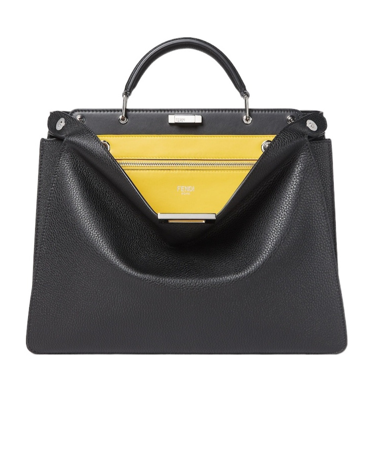 Fendi Peekaboo Top Handle Bag In Black