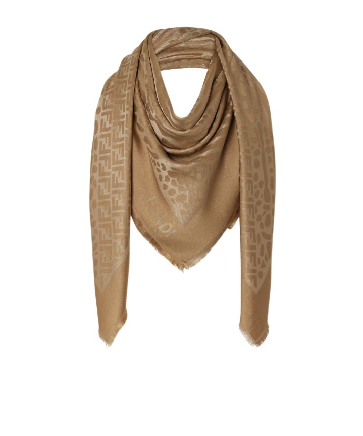 Fendi Ff Shawl In Brown