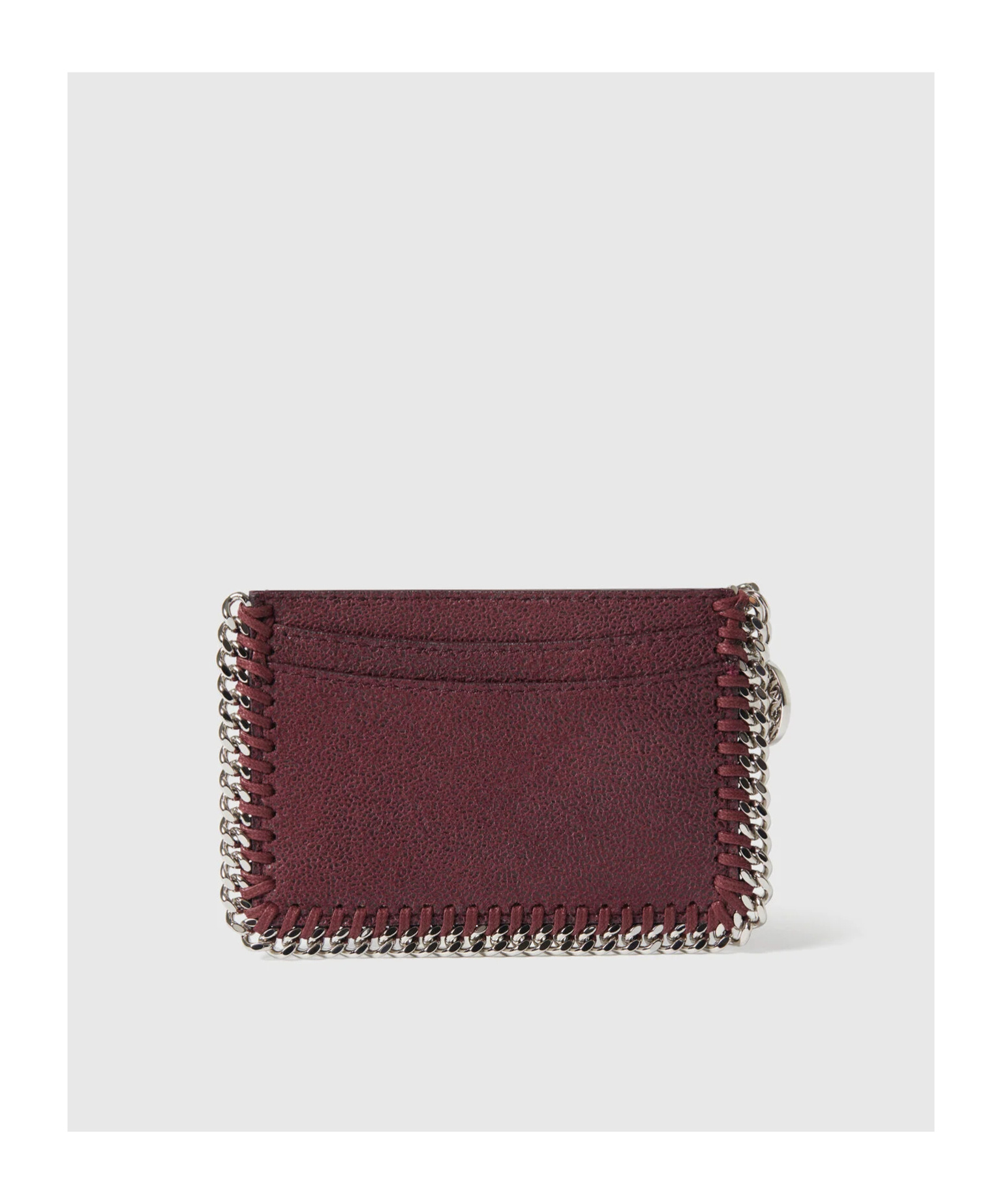 Stella Mccartney Falabella Slip Cardholder In Burgundy