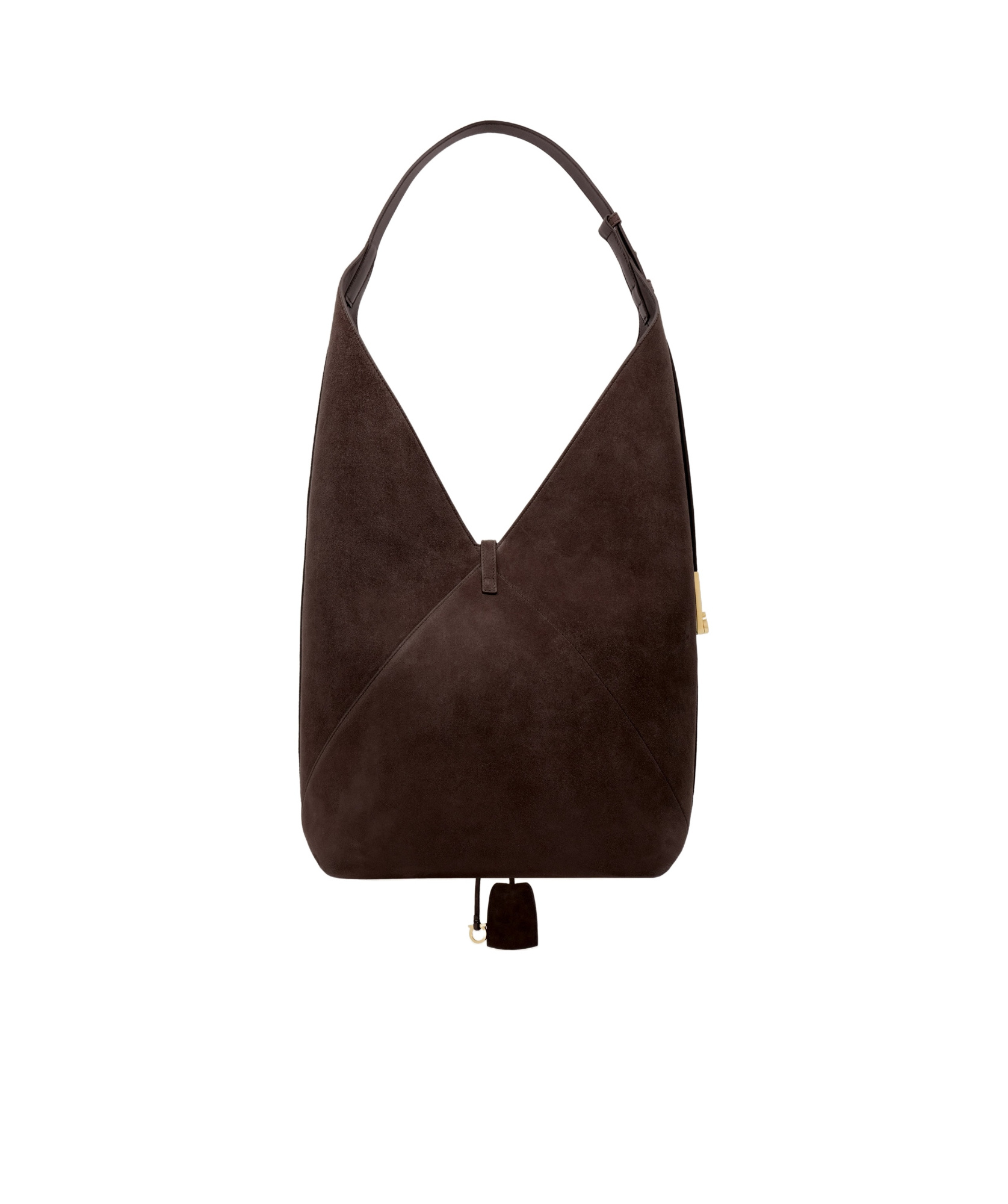 Ferragamo Large Origami Shoulder Bag In Testa Di Moro