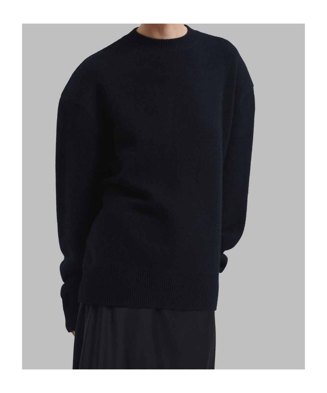 THE FRANKIE SHOP RAFAELA PADDED KNIT SWEATER - BLACK