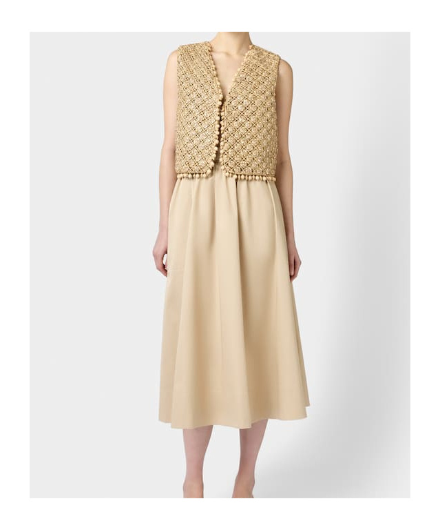 Roger Vivier Waistcoat In Velvet In Brown