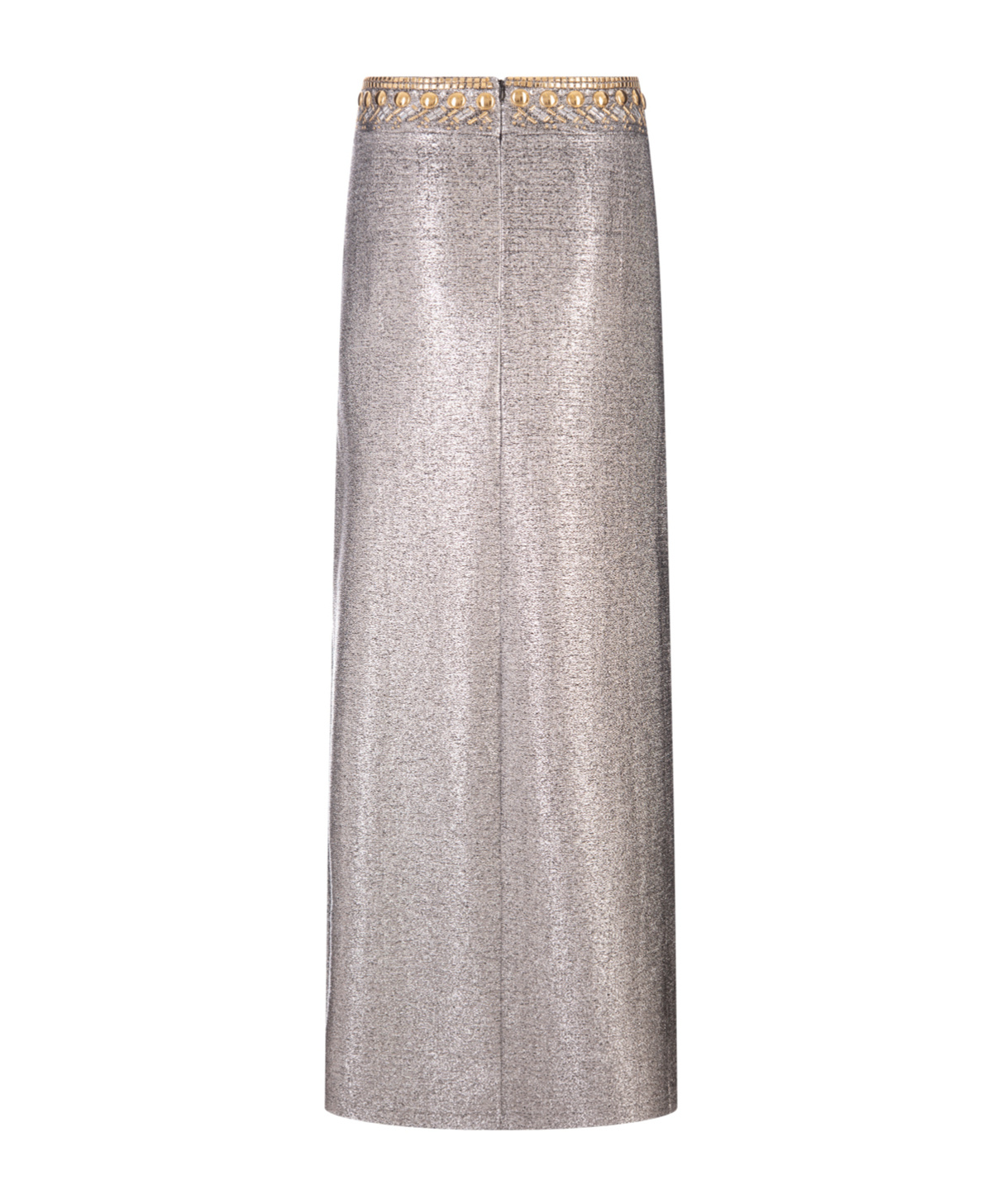 Shop Rabanne Stud-embellished Maxi Skirt In Gray