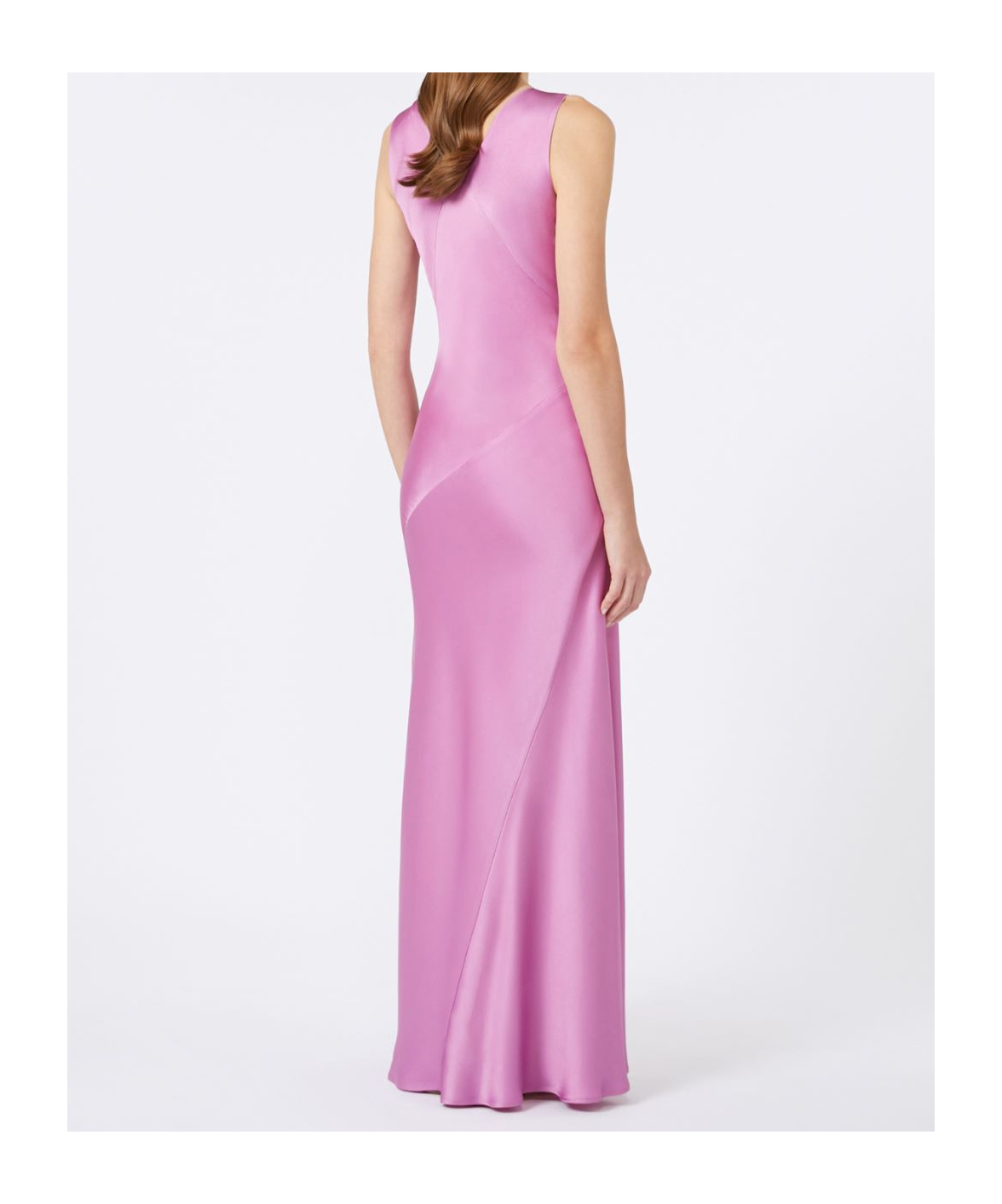 Max Mara Envers Satin Slip Dress In Pink