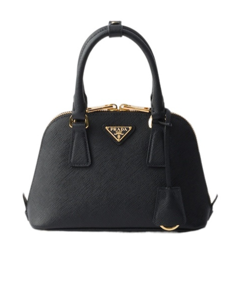 Prada Handbag Leather Top Handles In Black