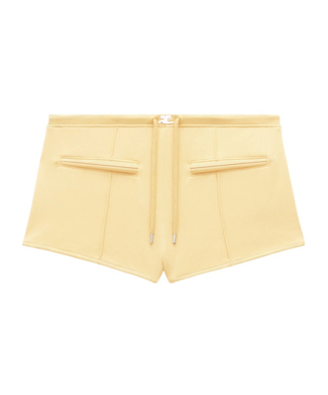Courrèges Drawstring Shorts In Nude