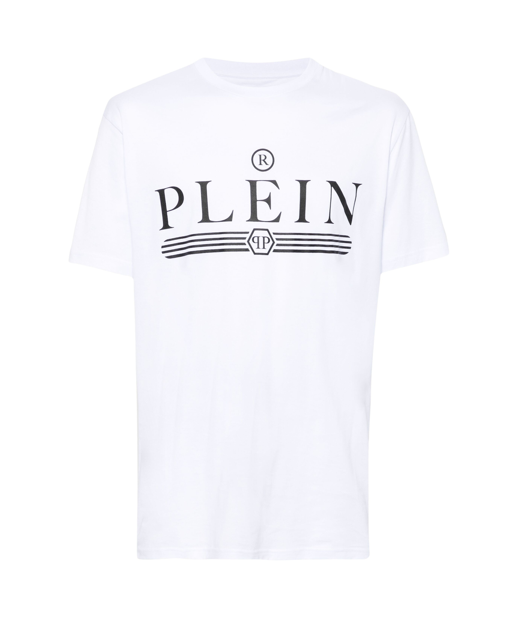 Philipp Plein White Cotton T-shirt With Logo Print In White