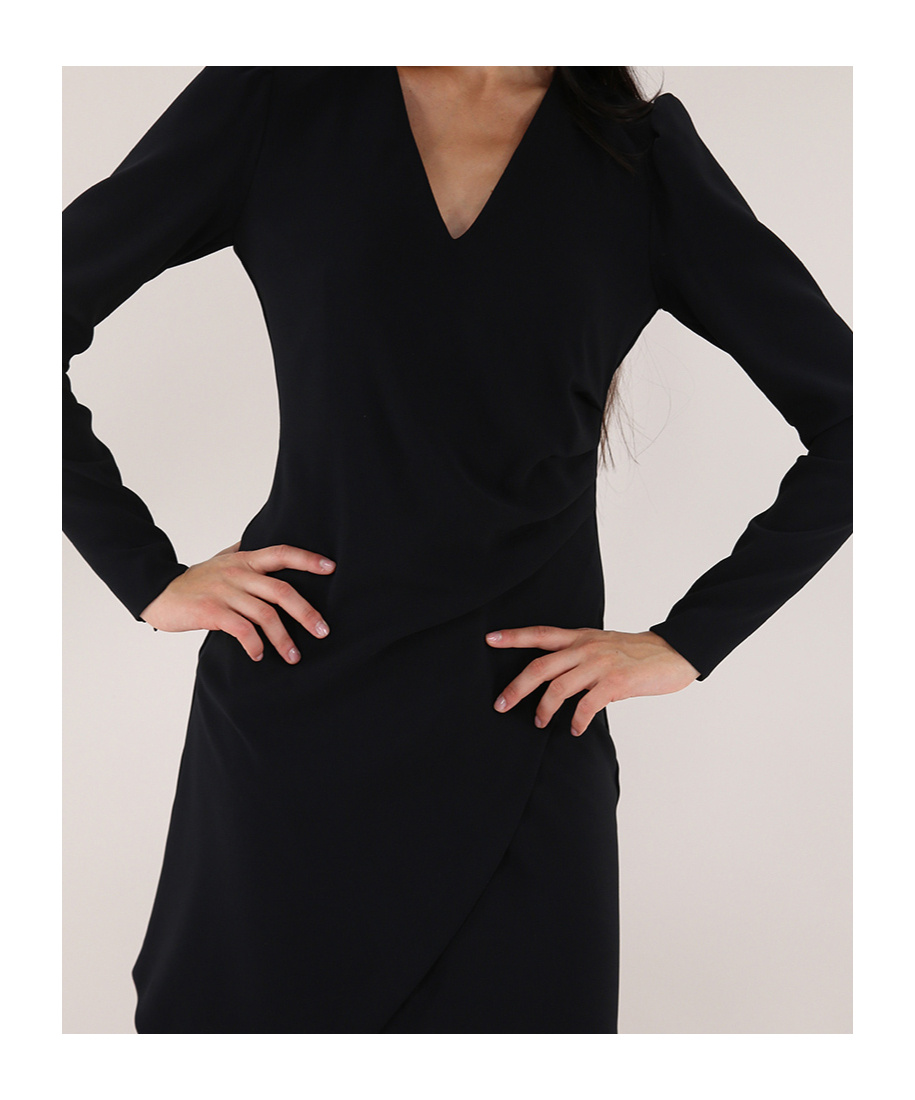 Shop Twinset Oval T Chain Mini Dress In Black