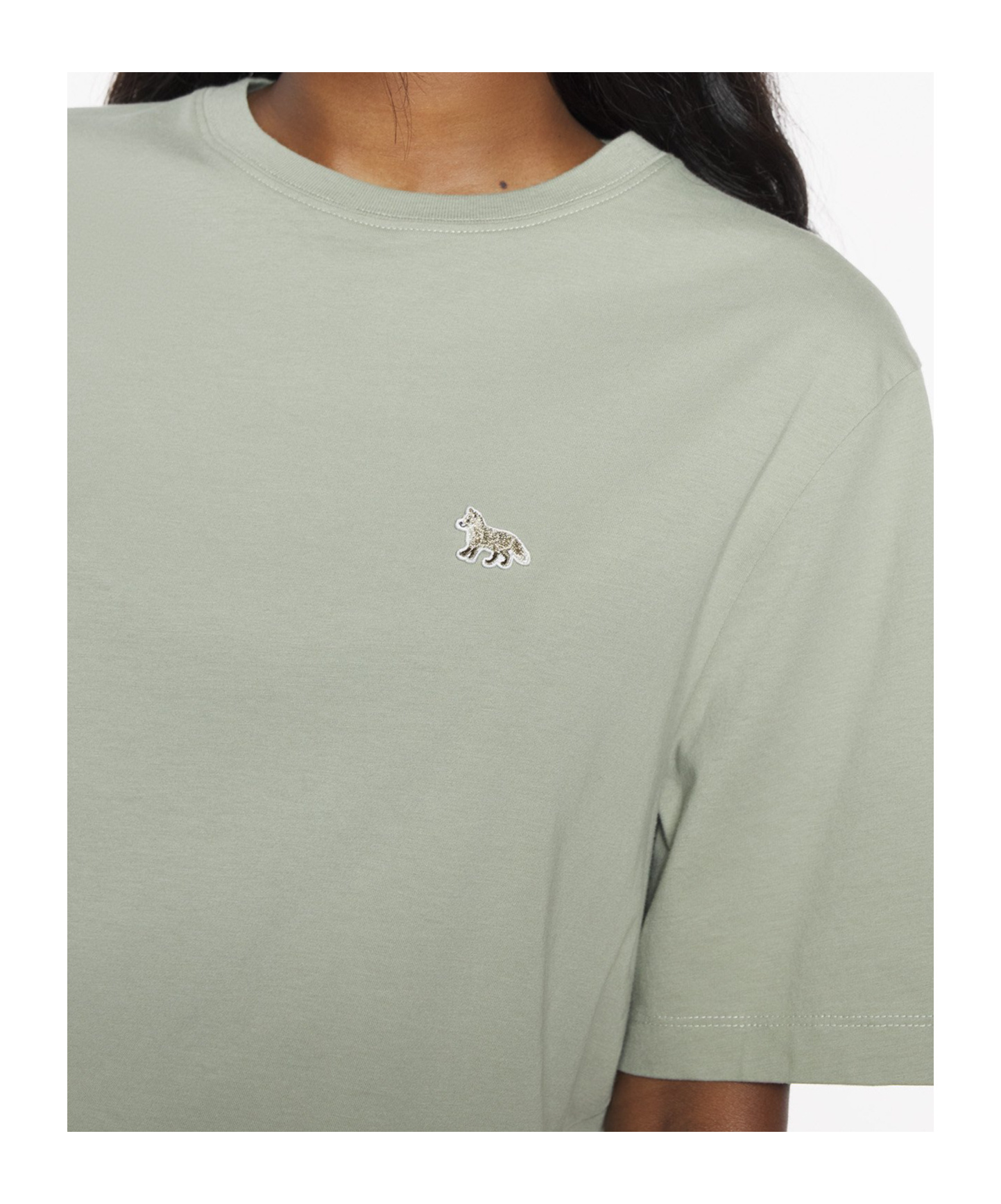 Shop Maison Kitsuné Baby Fox Patch Comfort Tee-shirt In Court Green