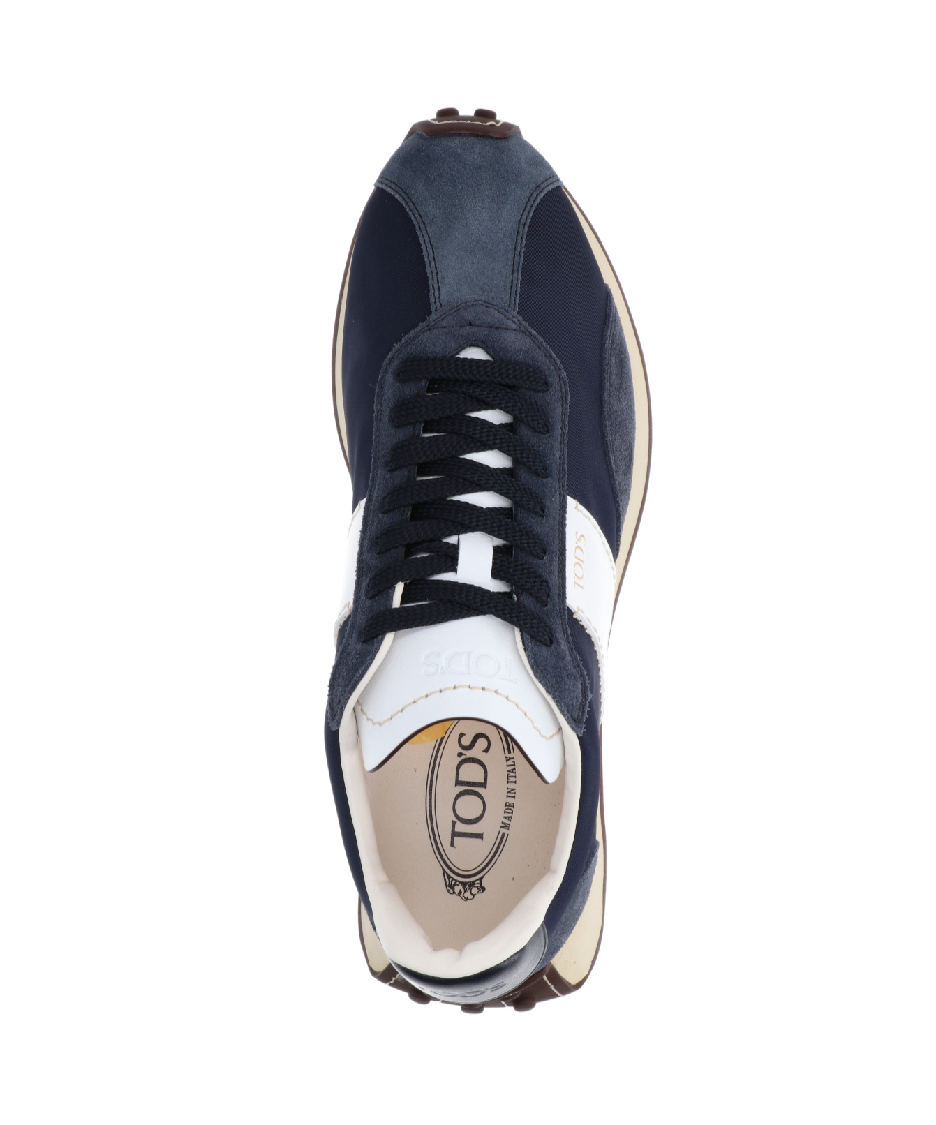 Tod's Low Top Sneakers In Midnight Blue/white In Black