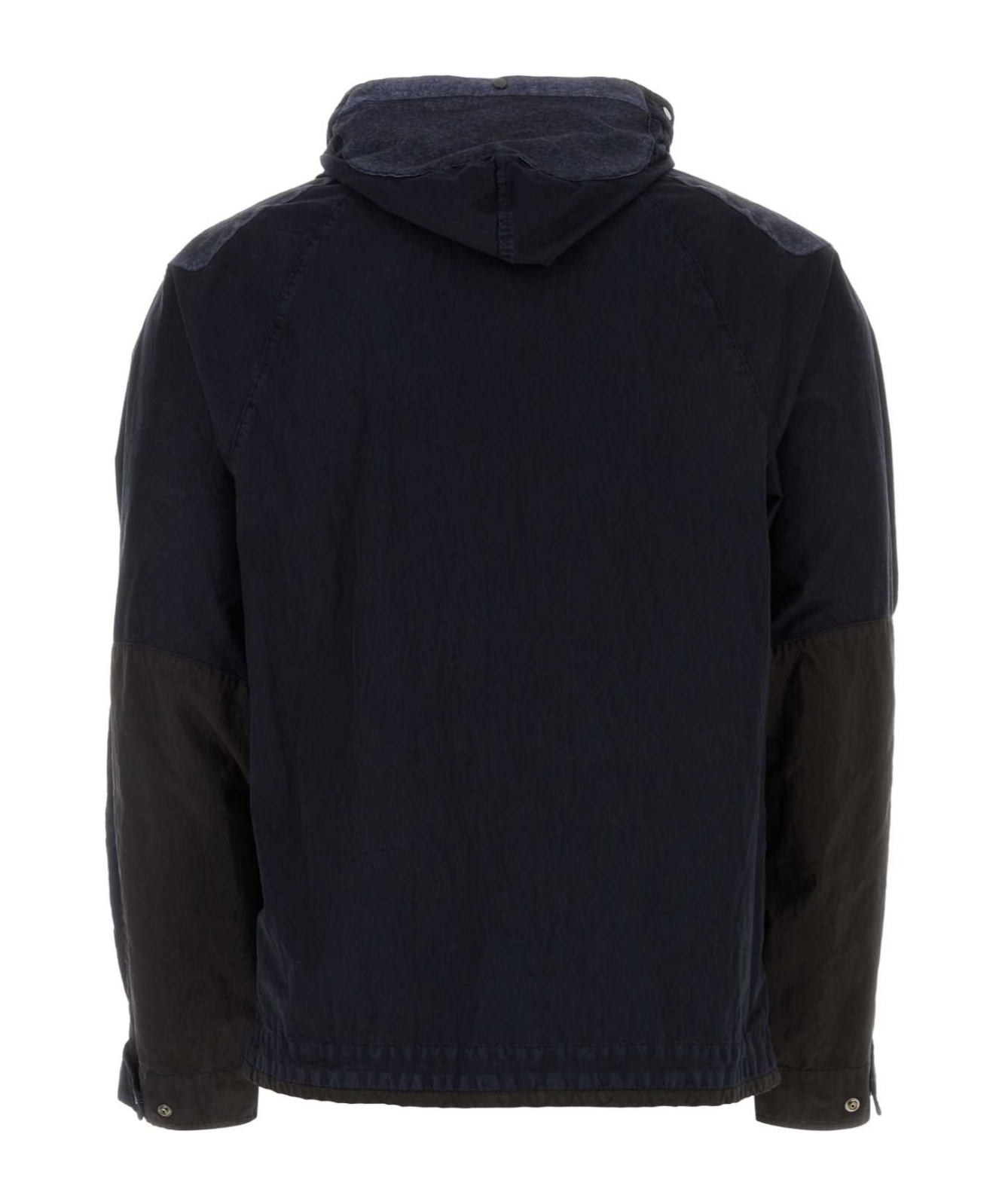 C.p. Company C.p.company Midnight Blue Cotton Blend Jacket In Black