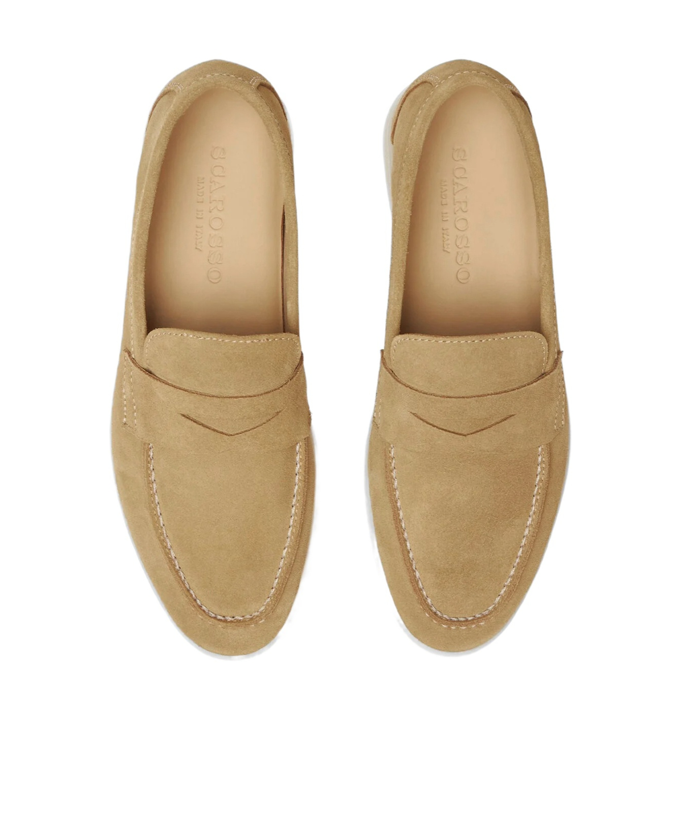 Scarosso Luciana Almond Toe Loafers In Brown